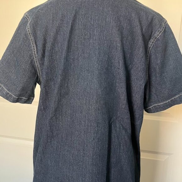 Liz Claiborne Simply Liz Dark Wash Denim Shirt Dress Size Medium - Picture 10 of 14